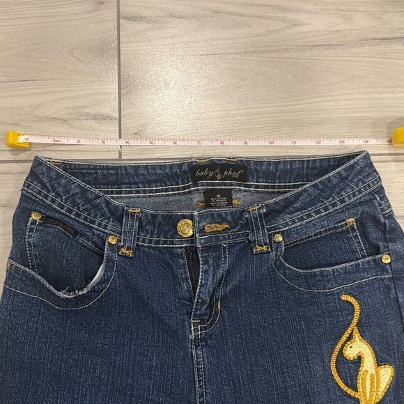 Baby phat jeans size 16 bedazzled butt design - Picture 6 of 7
